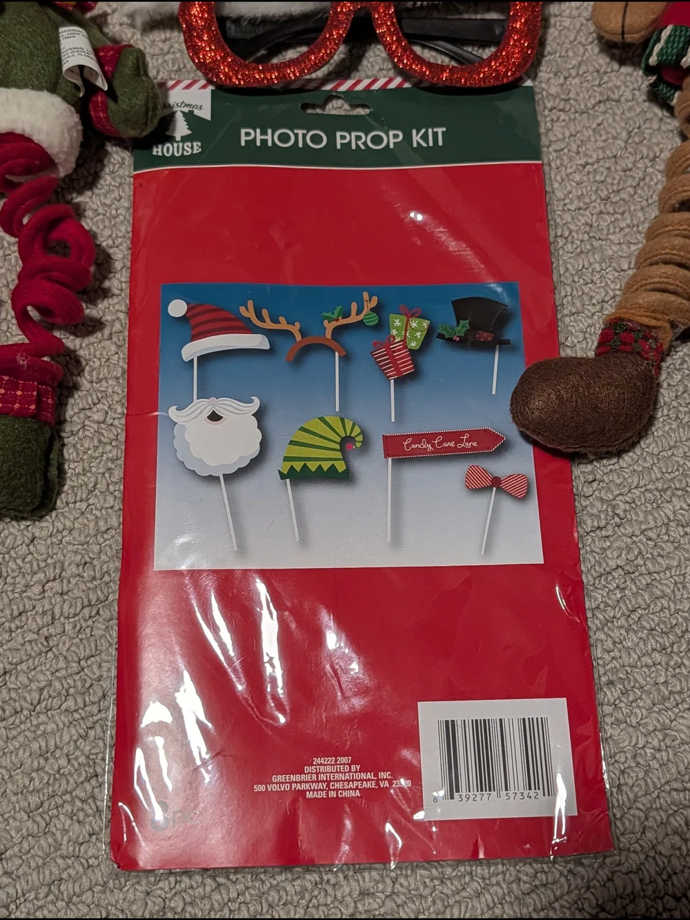 Target Christmas Photo Prop Bundle - Red, Green, White, Brown, Blue